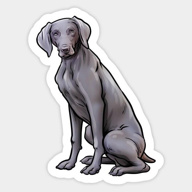 Weimaraner Dog Sticker by whyitsme